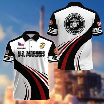 Premium US Veterans Polo Shirt, Gifts For US Veterans, Gifts On Father's Day, Veterans Day.