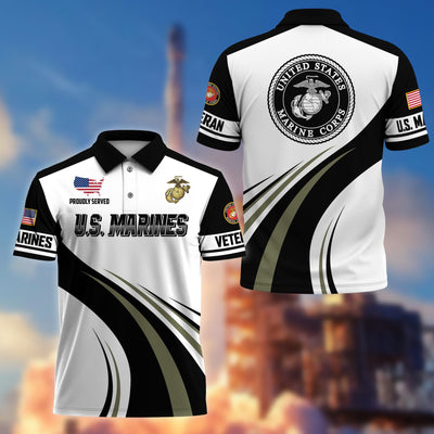 Premium US Veterans Polo Shirt, Gifts For US Veterans, Gifts On Father's Day, Veterans Day.