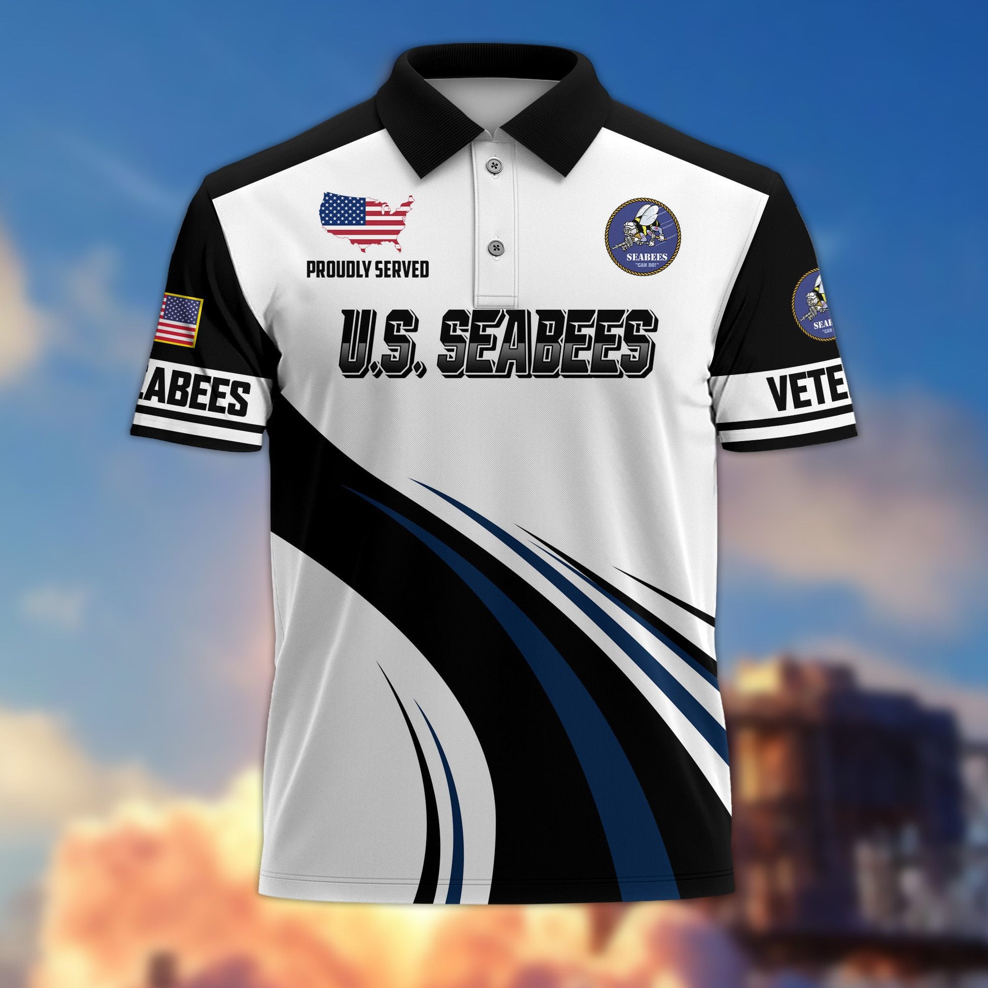 Premium US Veterans Polo Shirt, Gifts For US Veterans, Gifts On Father's Day, Veterans Day.