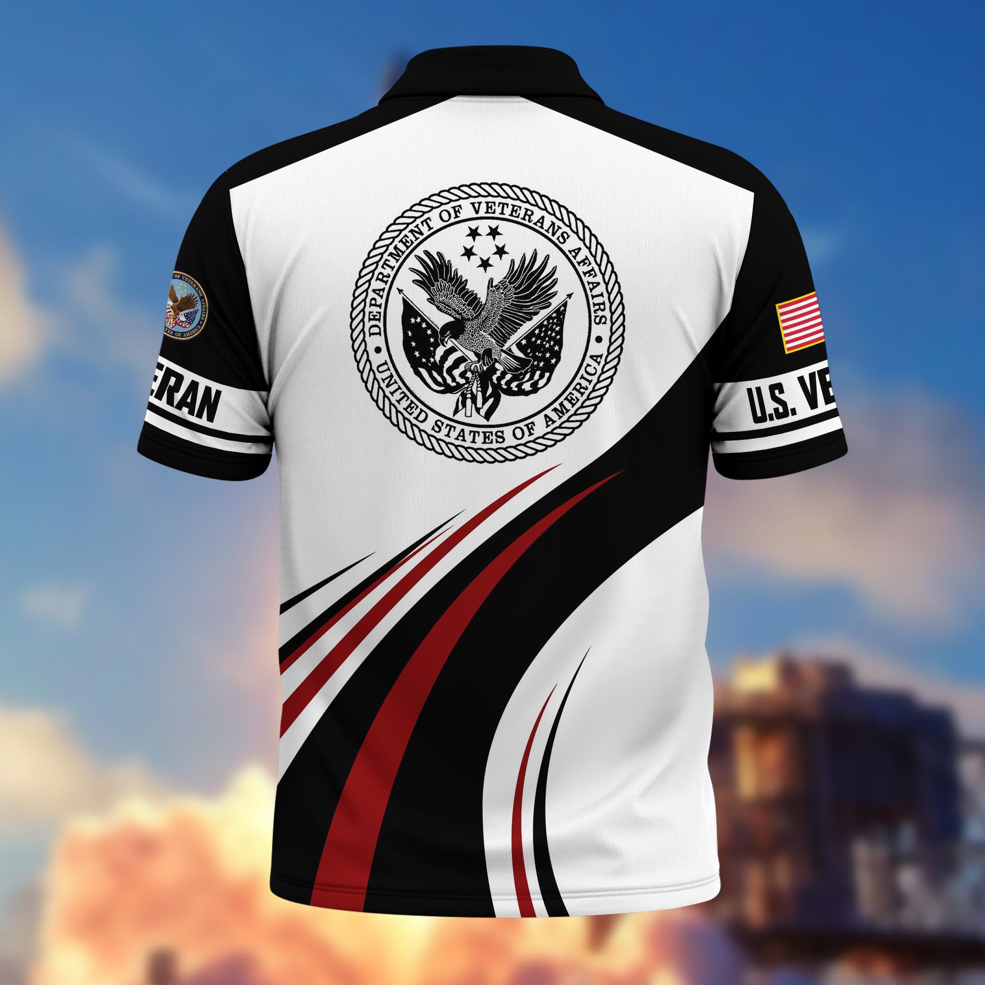 Premium US Veterans Polo Shirt, Gifts For US Veterans, Gifts On Father's Day, Veterans Day.