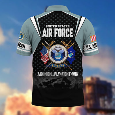 Premium US Veterans Polo Shirt, Gifts For US Veterans, Gifts On Father's Day, Veterans Day.