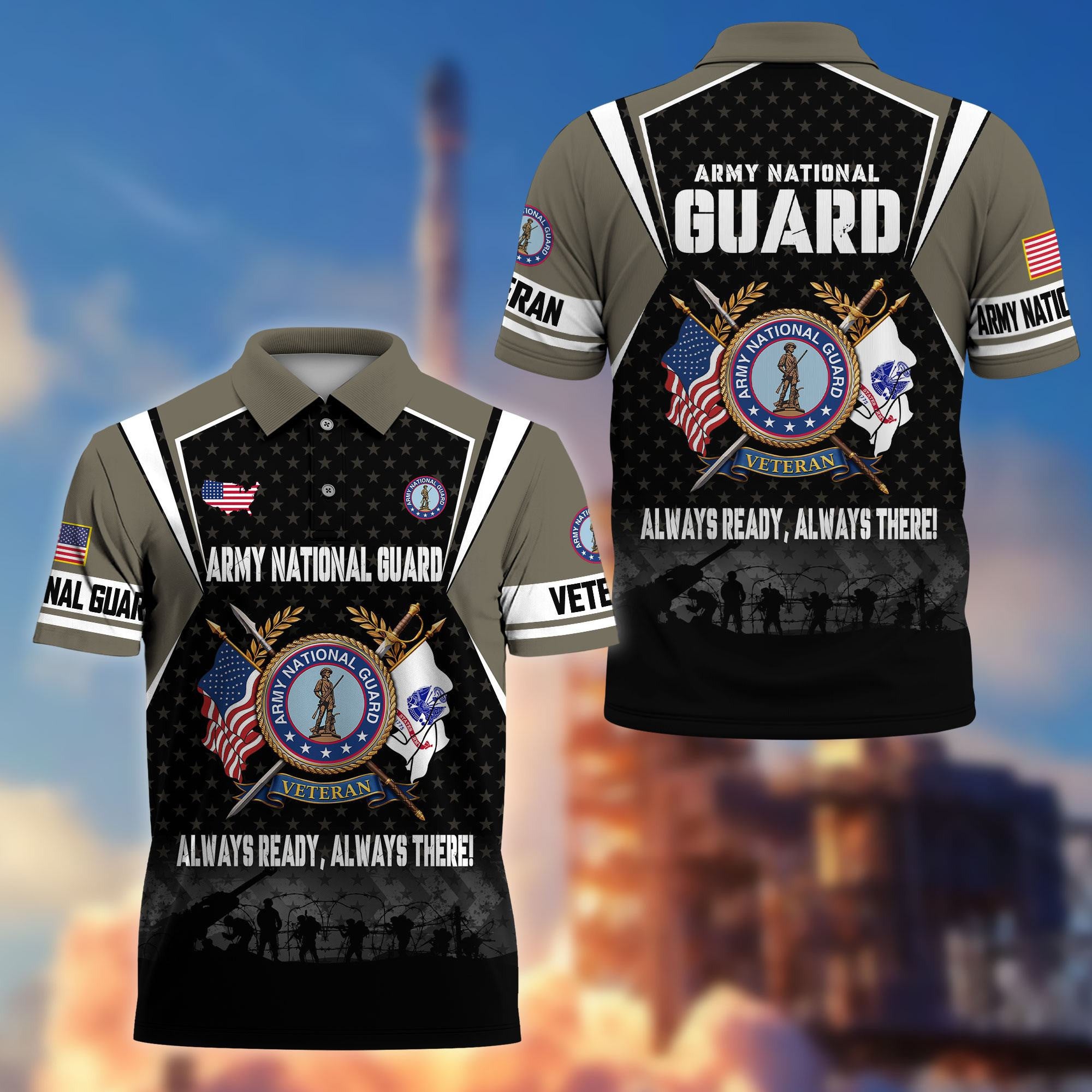 Premium US Veterans Polo Shirt, Gifts For US Veterans, Gifts On Father's Day, Veterans Day.