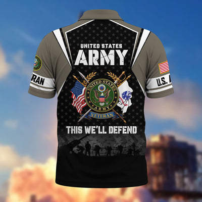 Premium US Veterans Polo Shirt, Gifts For US Veterans, Gifts On Father's Day, Veterans Day.