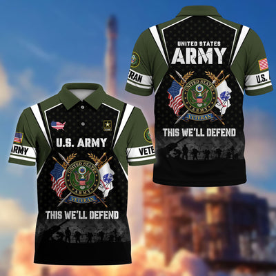 Premium US Veterans Polo Shirt, Gifts For US Veterans, Gifts On Father's Day, Veterans Day.