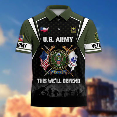 Premium US Veterans Polo Shirt, Gifts For US Veterans, Gifts On Father's Day, Veterans Day.