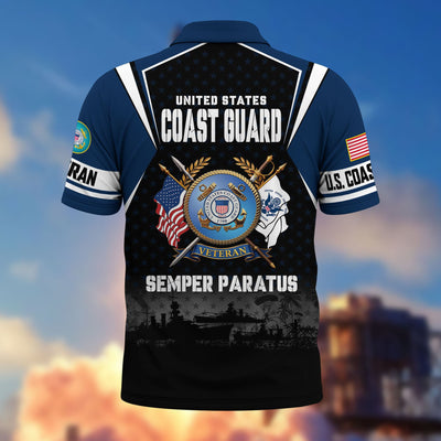 Premium US Veterans Polo Shirt, Gifts For US Veterans, Gifts On Father's Day, Veterans Day.