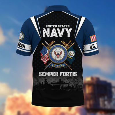 Premium US Veterans Polo Shirt, Gifts For US Veterans, Gifts On Father's Day, Veterans Day.