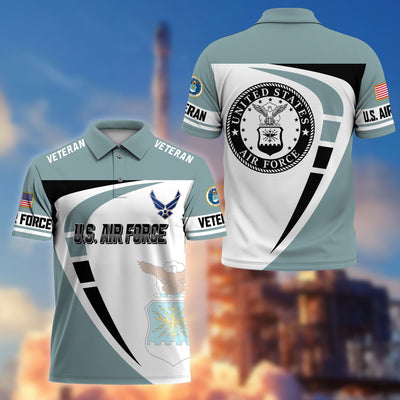Premium US Veterans Polo Shirt, Gifts For US Veterans, Gifts On Father's Day, Veterans Day.