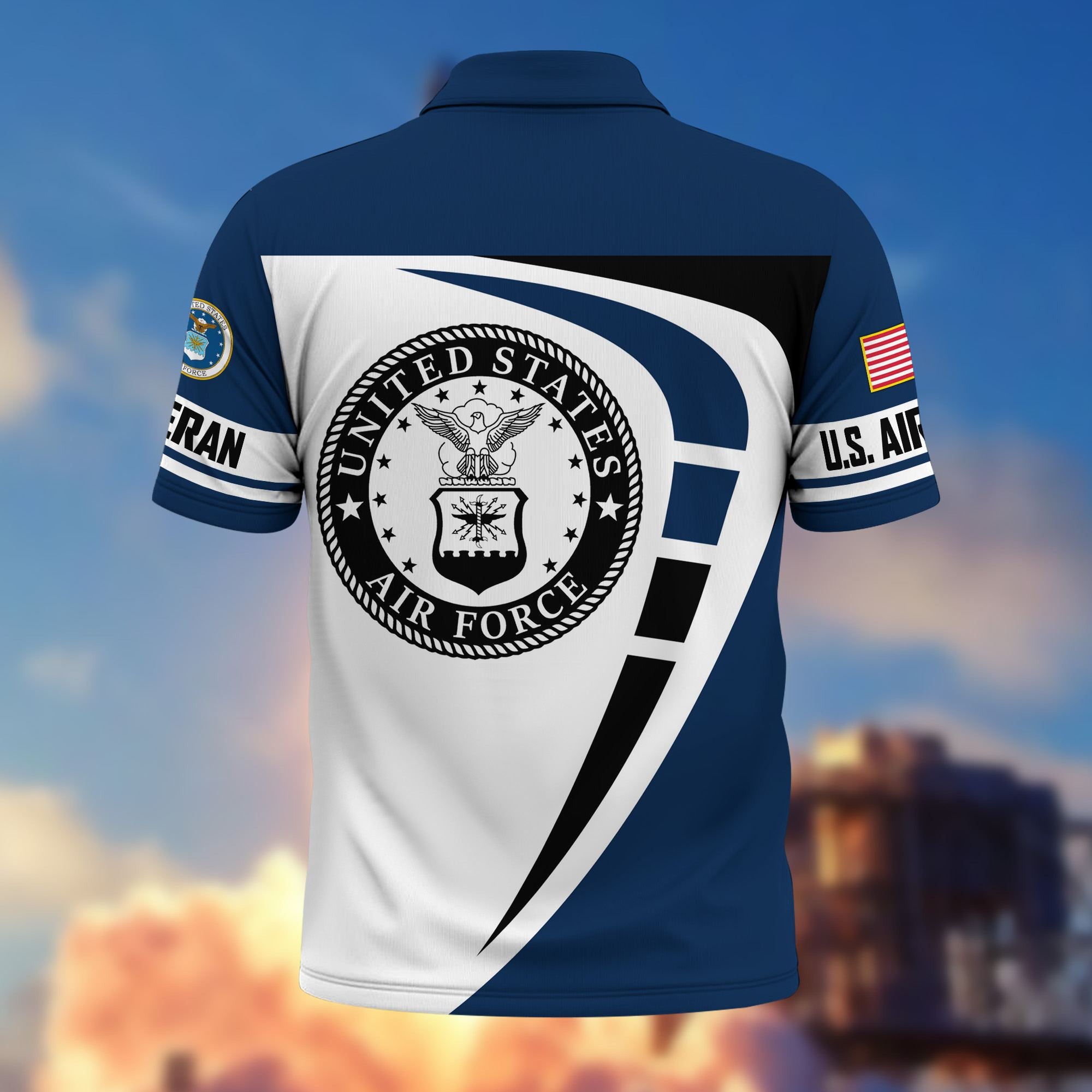 Premium US Veterans Polo Shirt, Gifts For US Veterans, Gifts On Father's Day, Veterans Day.