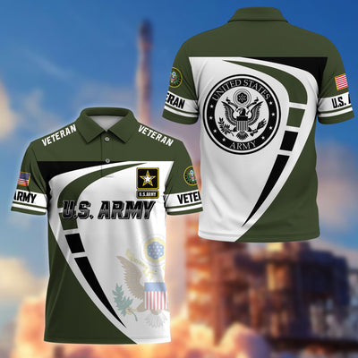 Premium US Veterans Polo Shirt, Gifts For US Veterans, Gifts On Father's Day, Veterans Day.