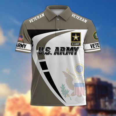 Premium US Veterans Polo Shirt, Gifts For US Veterans, Gifts On Father's Day, Veterans Day.