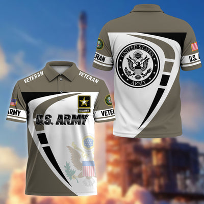 Premium US Veterans Polo Shirt, Gifts For US Veterans, Gifts On Father's Day, Veterans Day.