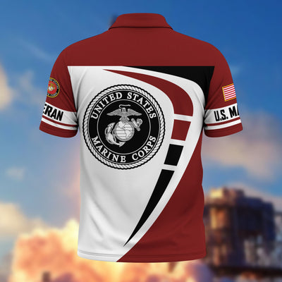 Premium US Veterans Polo Shirt, Gifts For US Veterans, Gifts On Father's Day, Veterans Day.