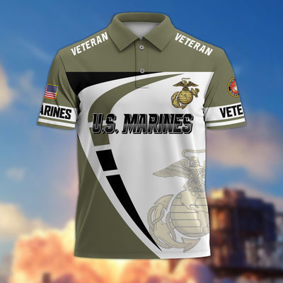 Premium US Veterans Polo Shirt, Gifts For US Veterans, Gifts On Father's Day, Veterans Day.