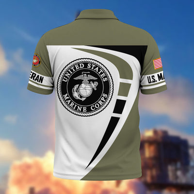 Premium US Veterans Polo Shirt, Gifts For US Veterans, Gifts On Father's Day, Veterans Day.