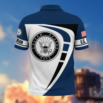 Premium US Veterans Polo Shirt, Gifts For US Veterans, Gifts On Father's Day, Veterans Day.