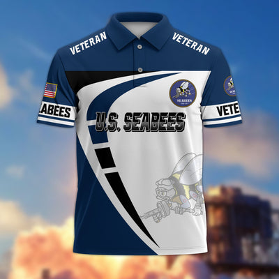 Premium US Veterans Polo Shirt, Gifts For US Veterans, Gifts On Father's Day, Veterans Day.