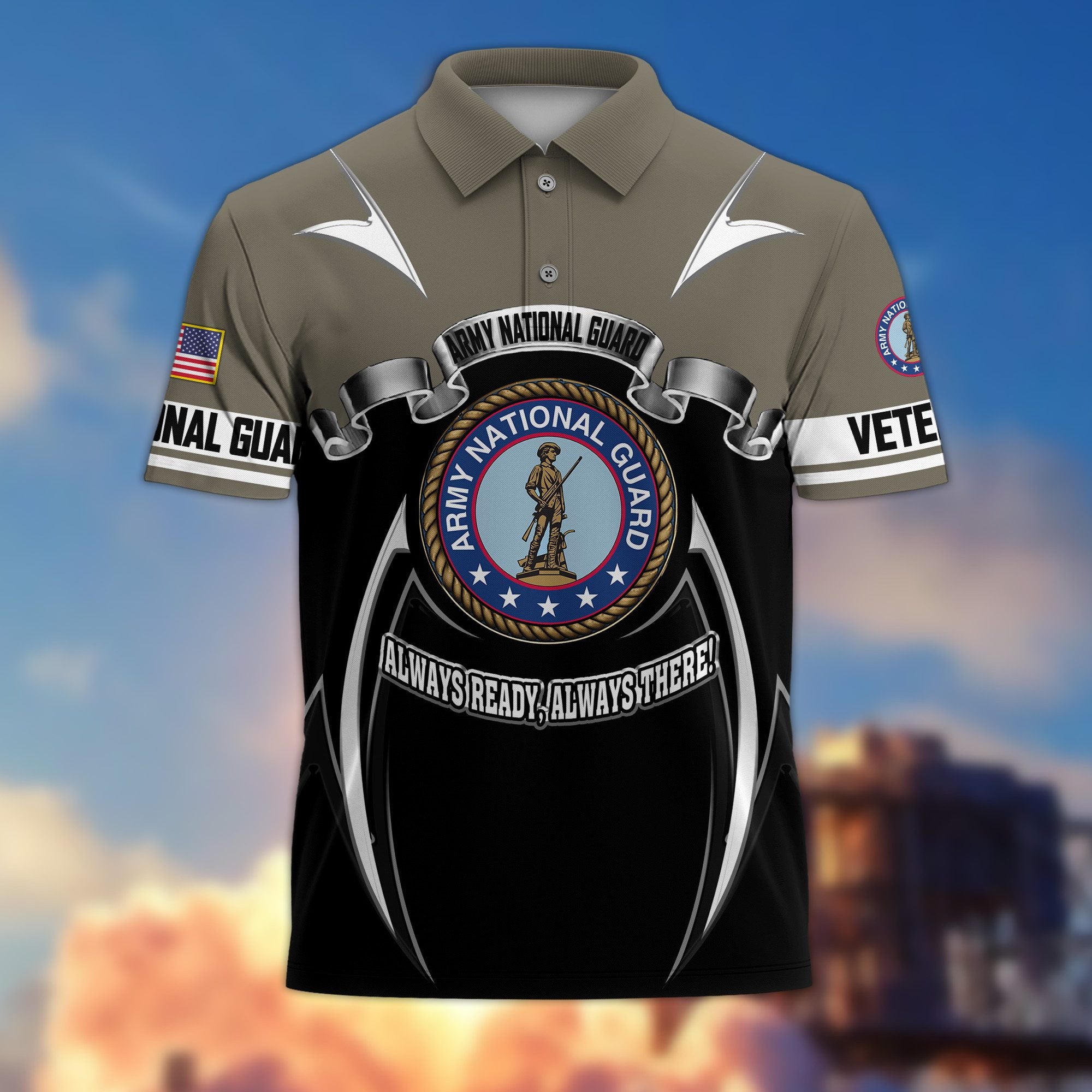 Premium US Veterans Polo Shirt, Gifts For US Veterans, Gifts On Father's Day, Veterans Day.