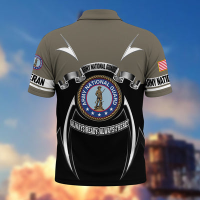 Premium US Veterans Polo Shirt, Gifts For US Veterans, Gifts On Father's Day, Veterans Day.