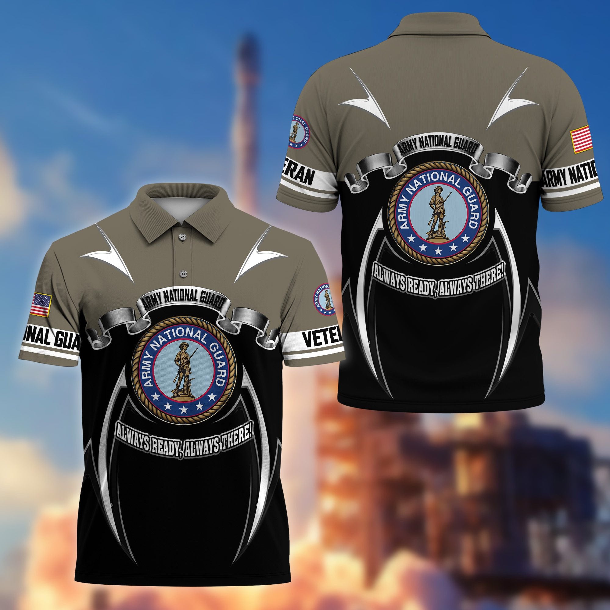 Premium US Veterans Polo Shirt, Gifts For US Veterans, Gifts On Father's Day, Veterans Day.