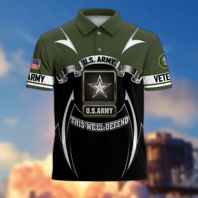 Premium US Veterans Polo Shirt, Gifts For US Veterans, Gifts On Father's Day, Veterans Day.