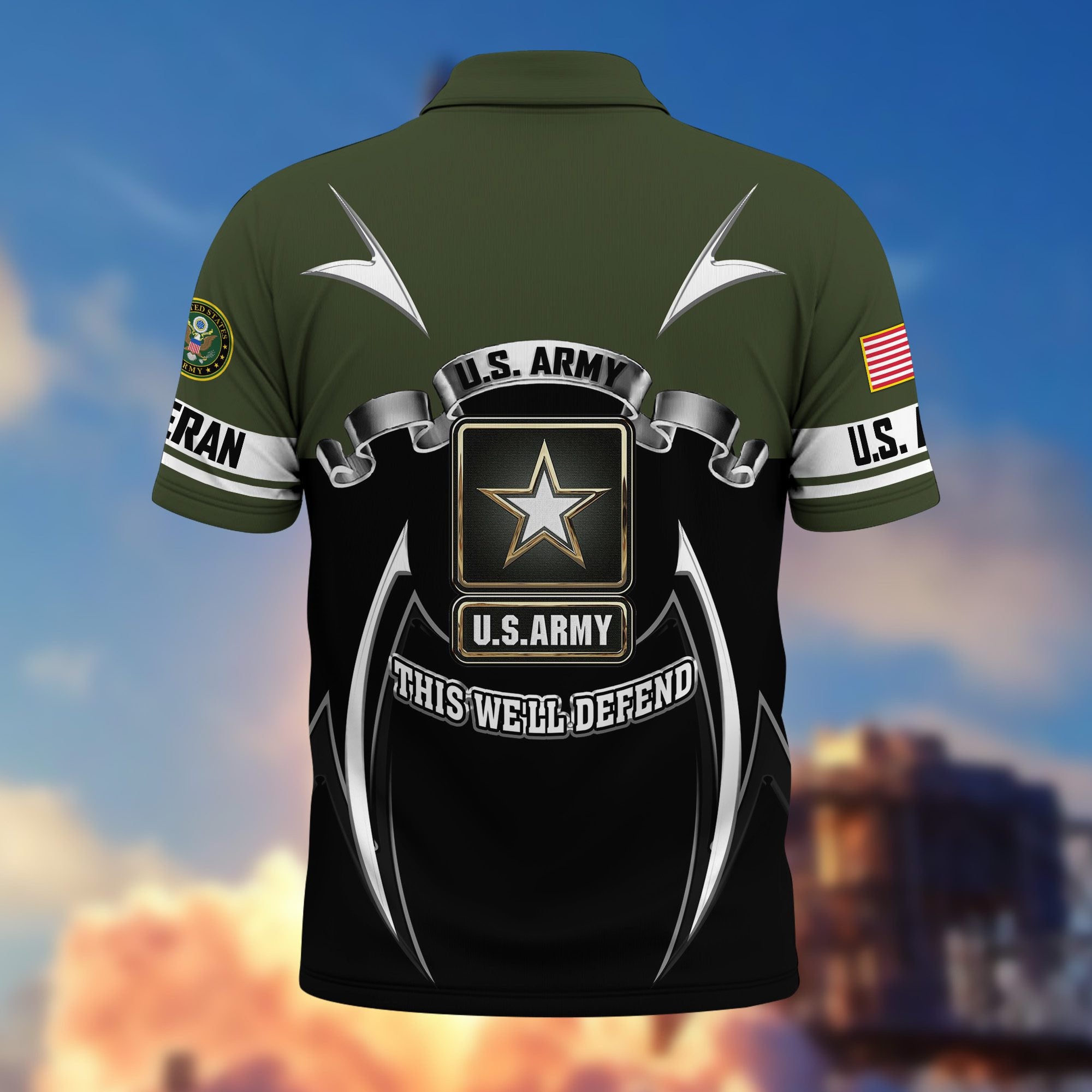 Premium US Veterans Polo Shirt, Gifts For US Veterans, Gifts On Father's Day, Veterans Day.