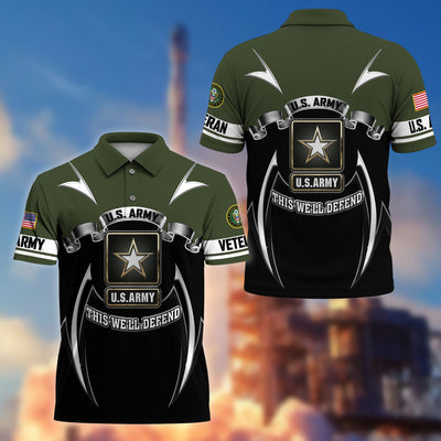 Premium US Veterans Polo Shirt, Gifts For US Veterans, Gifts On Father's Day, Veterans Day.
