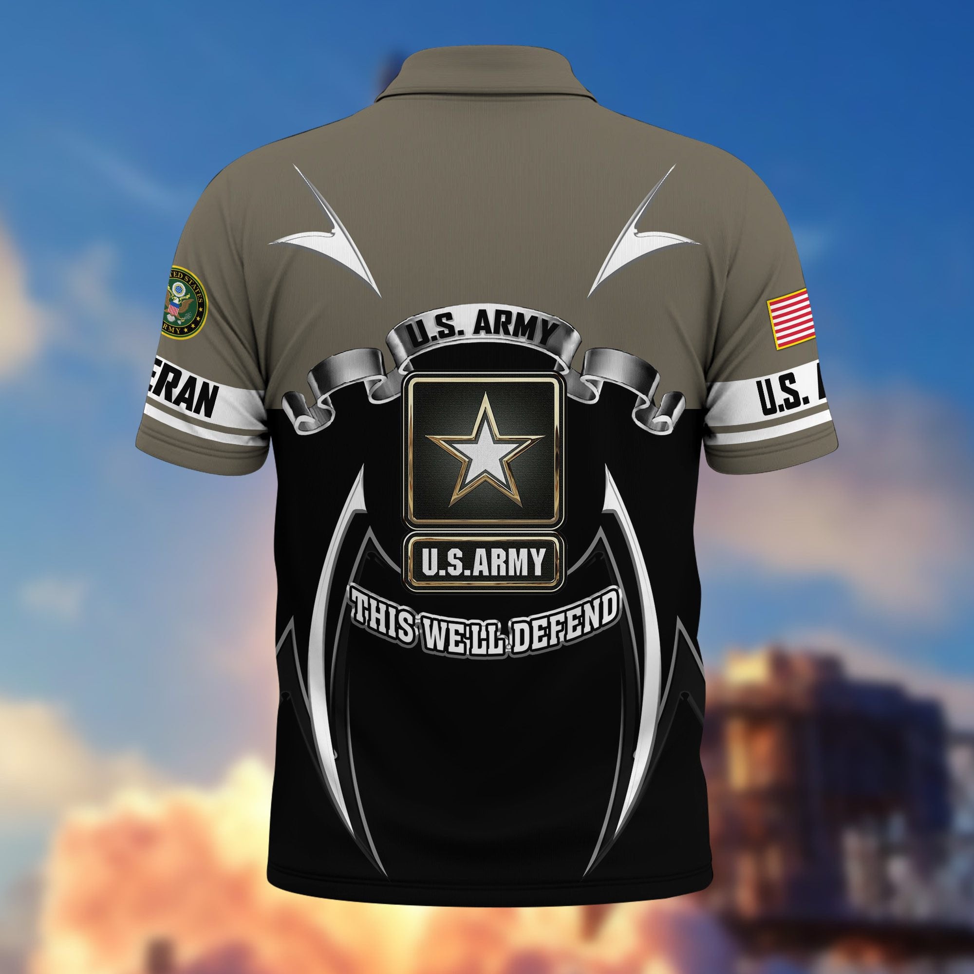 Premium US Veterans Polo Shirt, Gifts For US Veterans, Gifts On Father's Day, Veterans Day.