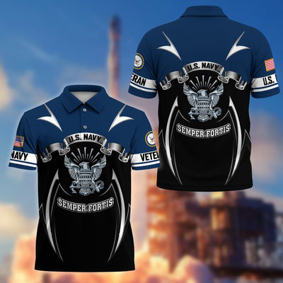 Premium US Veterans Polo Shirt, Gifts For US Veterans, Gifts On Father's Day, Veterans Day.