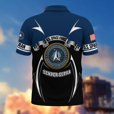 Premium US Veterans Polo Shirt, Gifts For US Veterans, Gifts On Father's Day, Veterans Day.