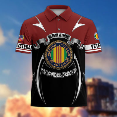 Premium US Veterans Polo Shirt, Gifts For US Veterans, Gifts On Father's Day, Veterans Day.