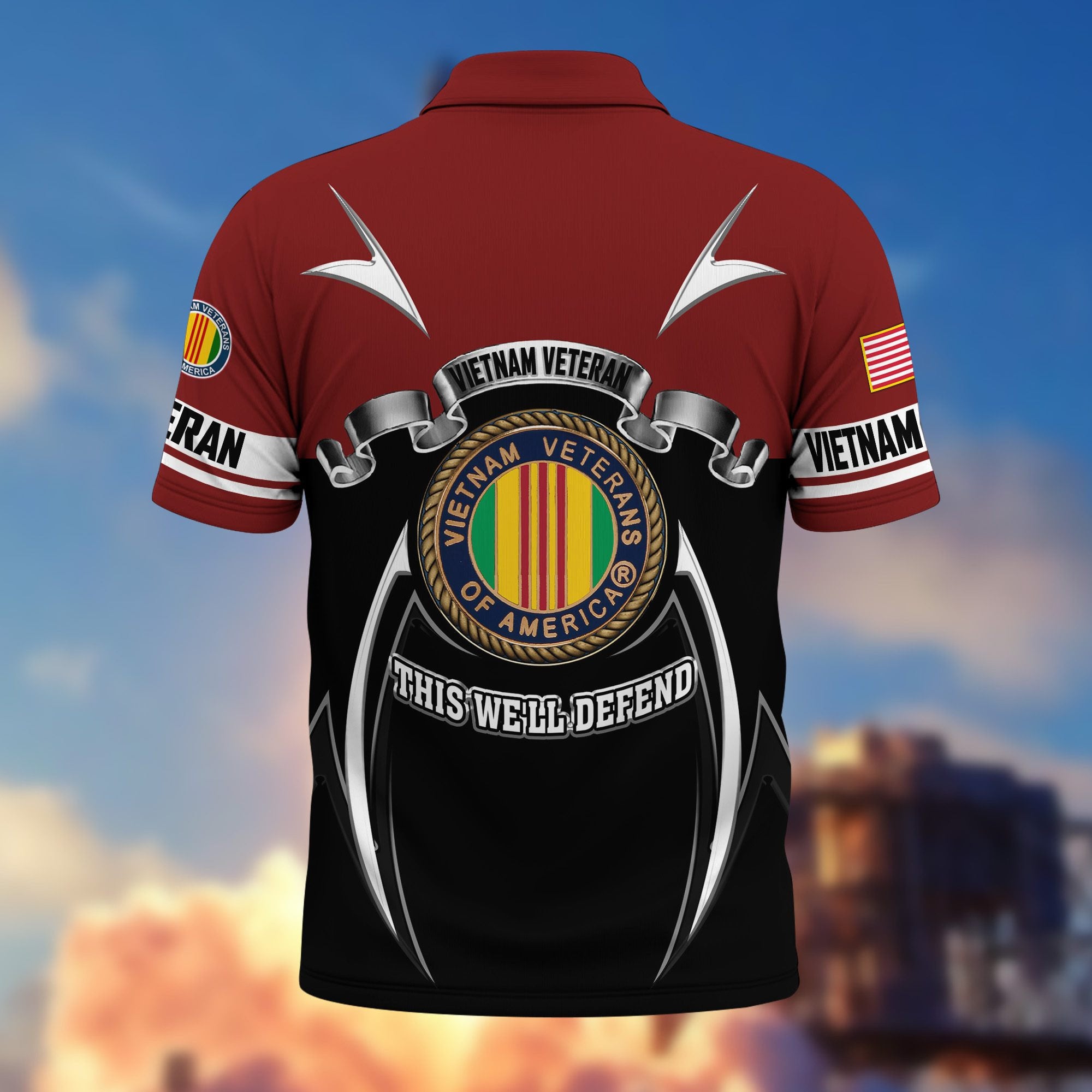 Premium US Veterans Polo Shirt, Gifts For US Veterans, Gifts On Father's Day, Veterans Day.
