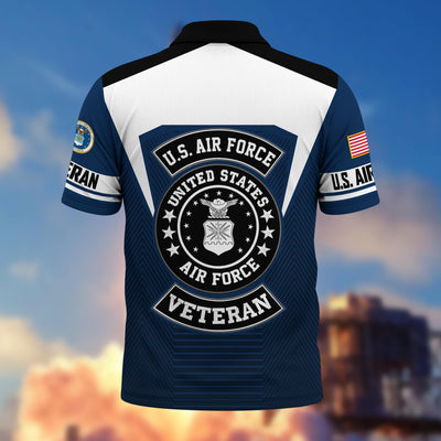 Premium US Veterans Polo Shirt, Gifts For US Veterans, Gifts On Father's Day, Veterans Day.
