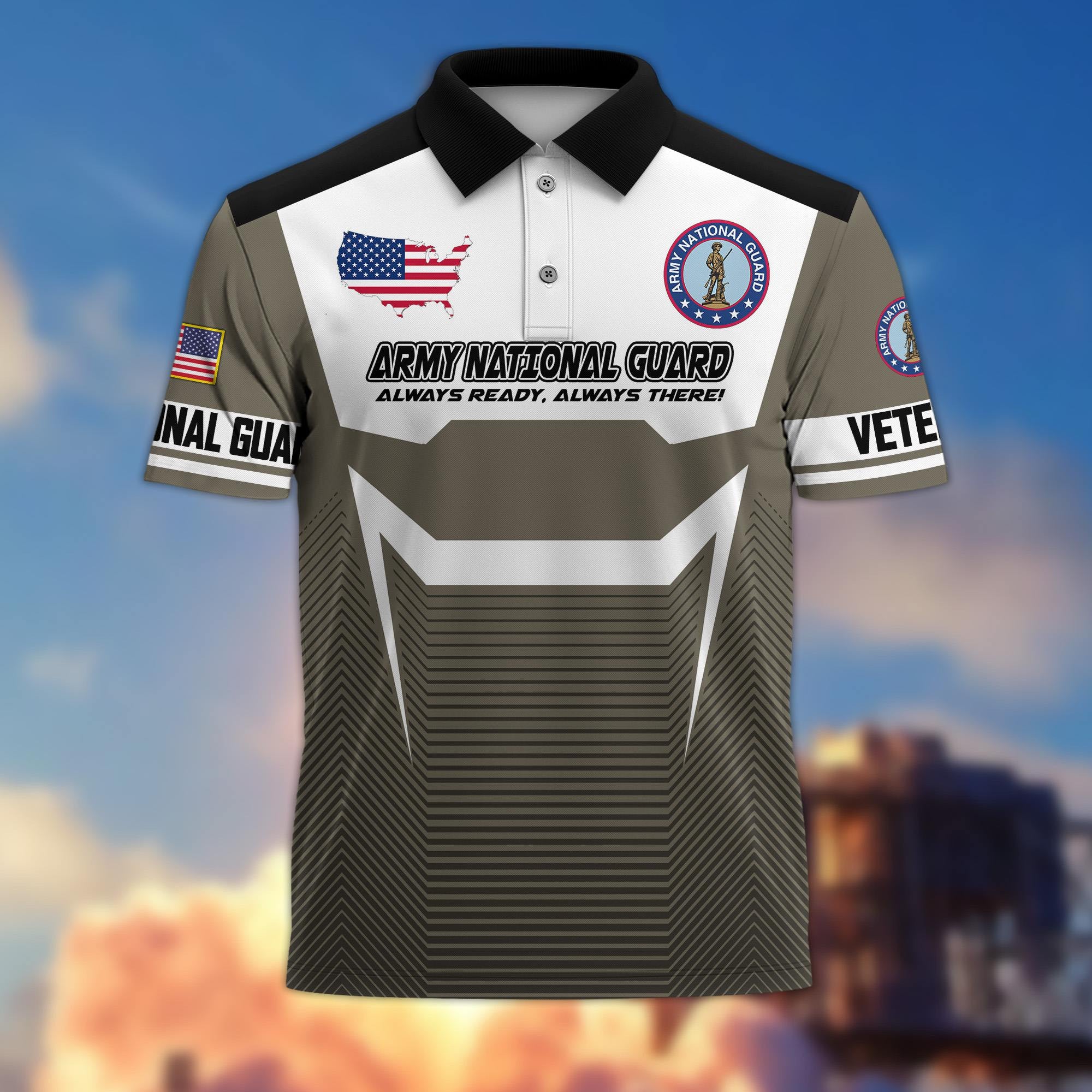 Premium US Veterans Polo Shirt, Gifts For US Veterans, Gifts On Father's Day, Veterans Day.