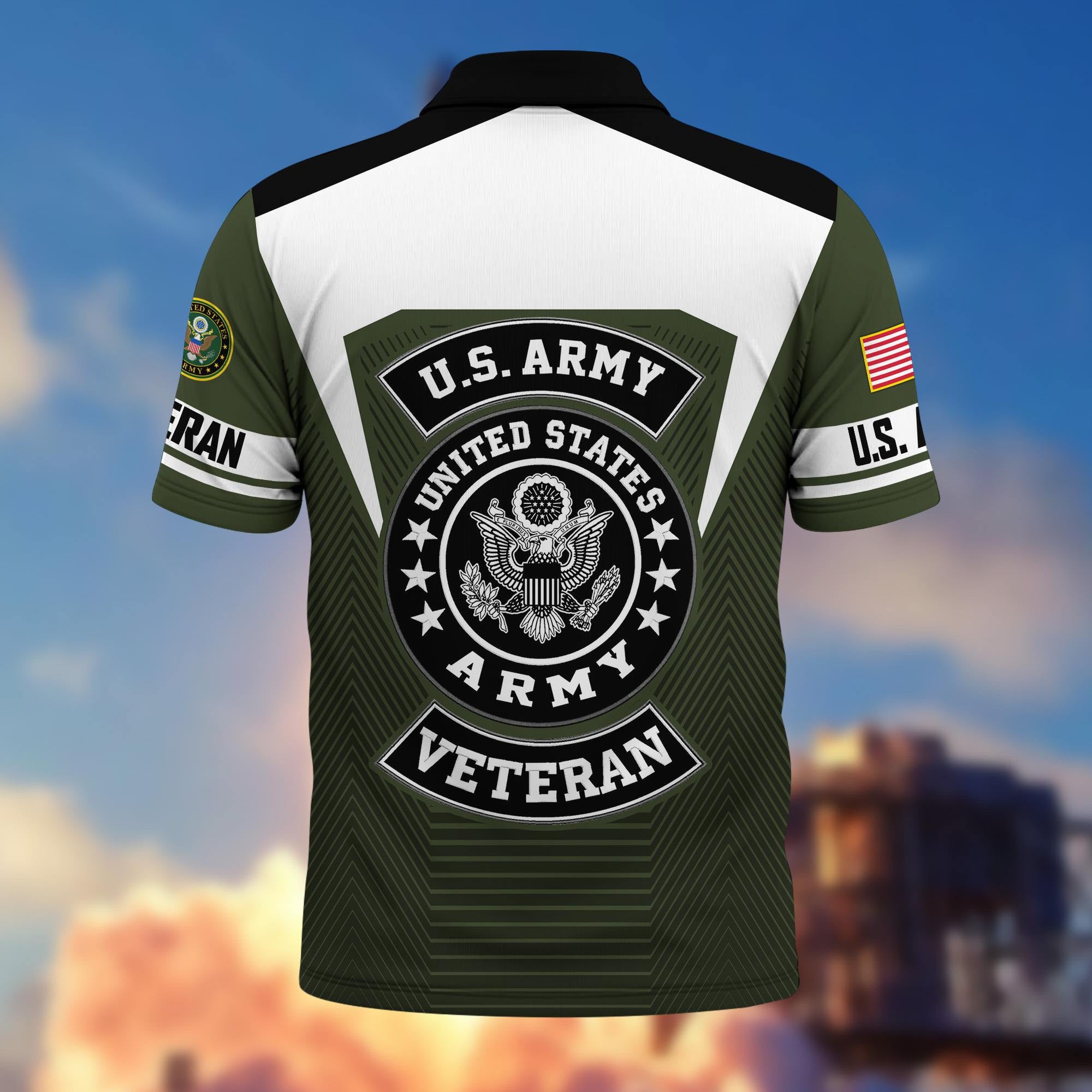 Premium US Veterans Polo Shirt, Gifts For US Veterans, Gifts On Father's Day, Veterans Day.