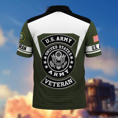 Premium US Veterans Polo Shirt, Gifts For US Veterans, Gifts On Father's Day, Veterans Day.