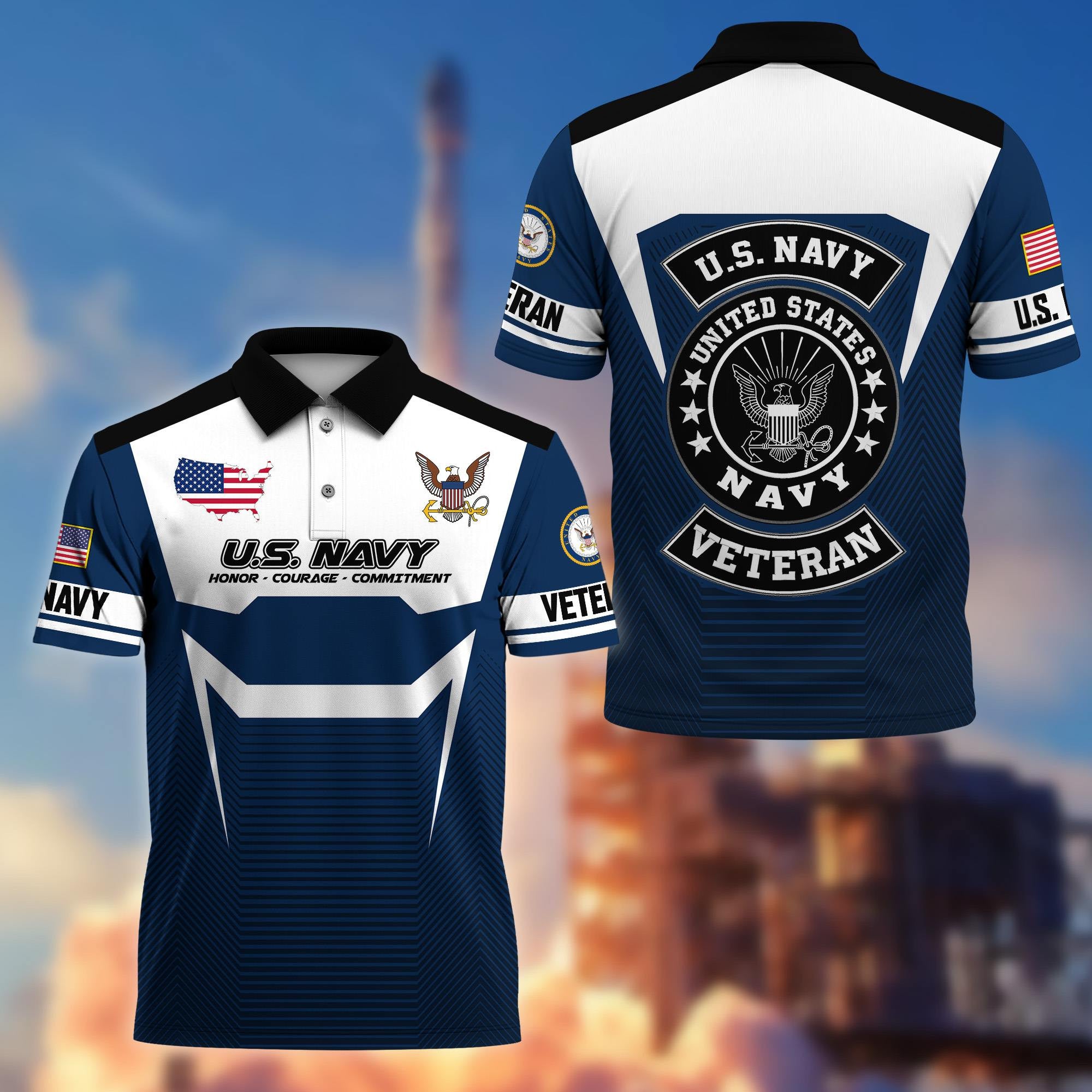 Premium US Veterans Polo Shirt, Gifts For US Veterans, Gifts On Father's Day, Veterans Day.