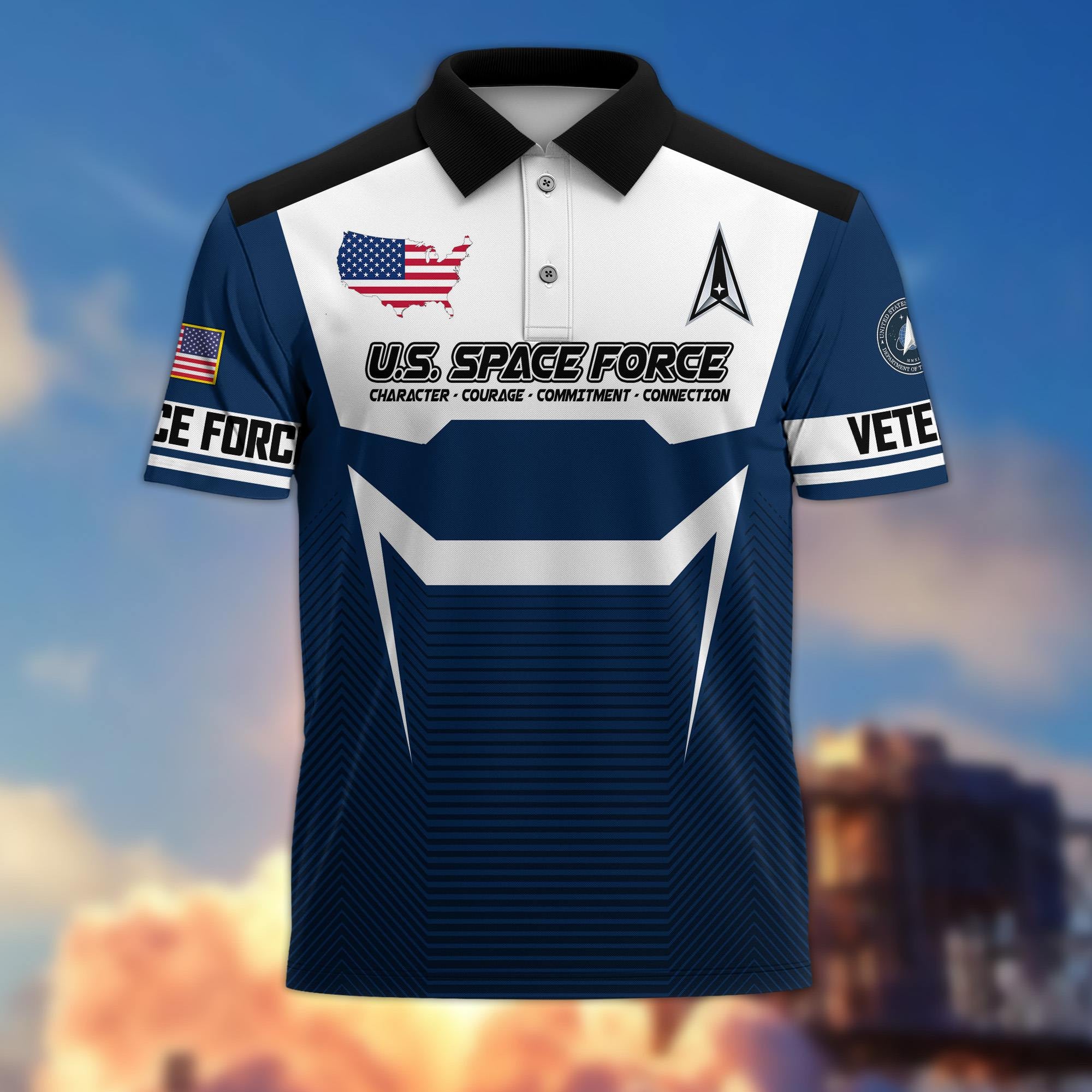 Premium US Veterans Polo Shirt, Gifts For US Veterans, Gifts On Father's Day, Veterans Day.