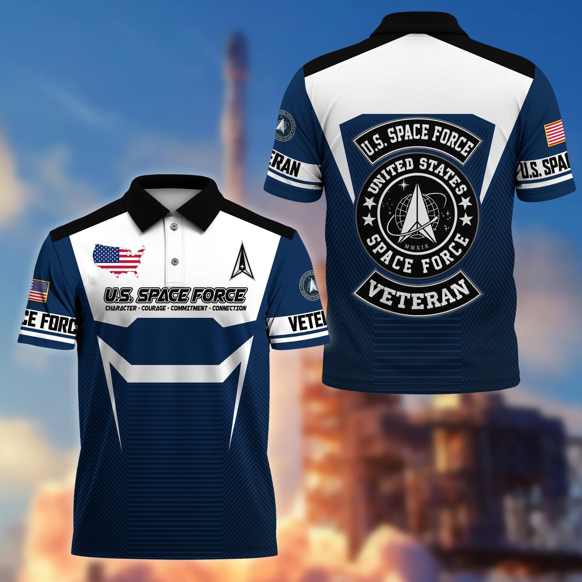 Premium US Veterans Polo Shirt, Gifts For US Veterans, Gifts On Father's Day, Veterans Day.