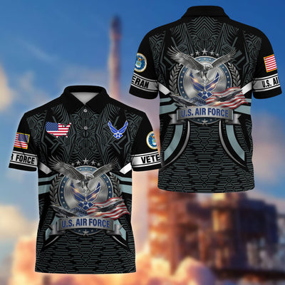 Premium US Veterans Polo Shirt, Gifts For US Veterans, Gifts On Father's Day, Veterans Day.