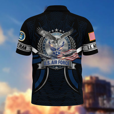 Premium US Veterans Polo Shirt, Gifts For US Veterans, Gifts On Father's Day, Veterans Day.