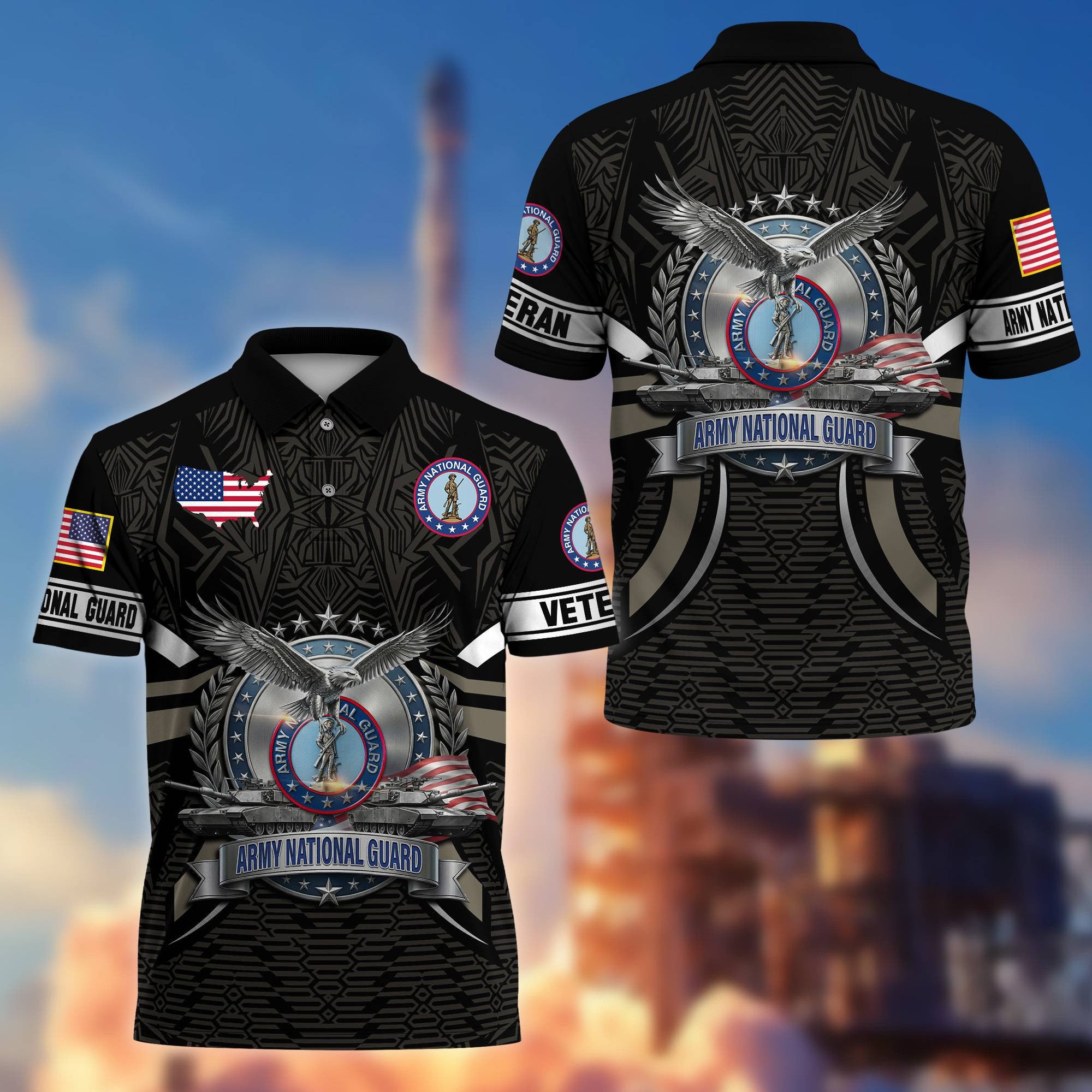 Premium US Veterans Polo Shirt, Gifts For US Veterans, Gifts On Father's Day, Veterans Day.