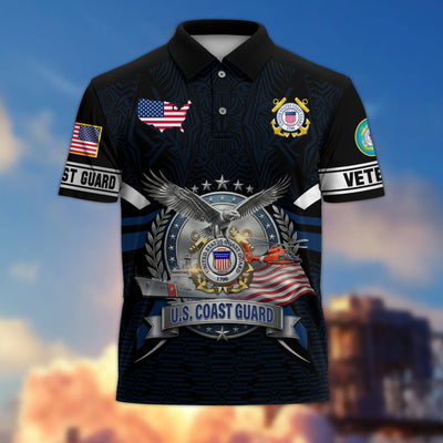 Premium US Veterans Polo Shirt, Gifts For US Veterans, Gifts On Father's Day, Veterans Day.