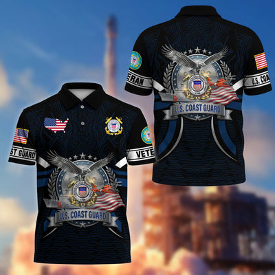 Premium US Veterans Polo Shirt, Gifts For US Veterans, Gifts On Father's Day, Veterans Day.