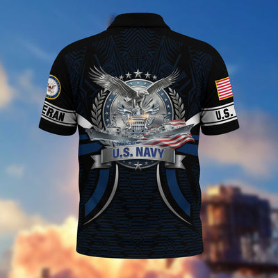 Premium US Veterans Polo Shirt, Gifts For US Veterans, Gifts On Father's Day, Veterans Day.
