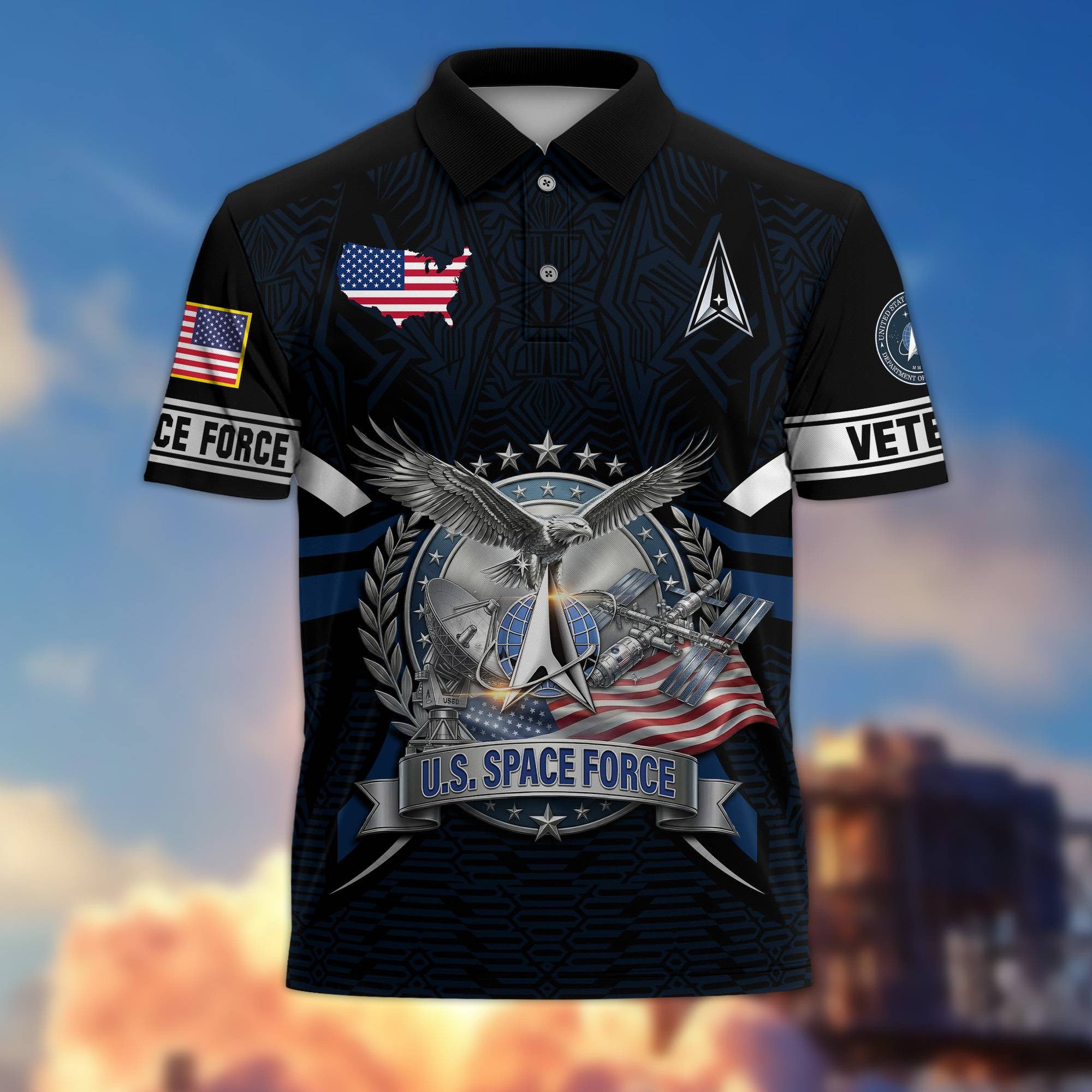Premium US Veterans Polo Shirt, Gifts For US Veterans, Gifts On Father's Day, Veterans Day.