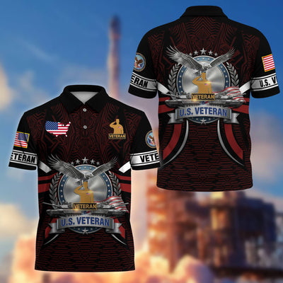Premium US Veterans Polo Shirt, Gifts For US Veterans, Gifts On Father's Day, Veterans Day.