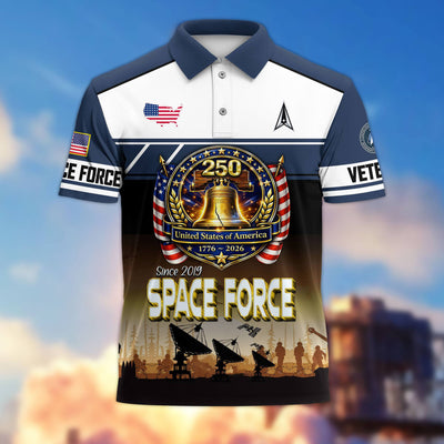 Premium America 250th Anniversary US Veteran Polo Shirt, Gifts for U.S. Veterans, Gifts for Independence Day, Veterans Day