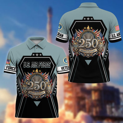 Premium America 250th Anniversary US Veteran Polo Shirt, Gifts For U.S. Veterans, Gifts For Independence Day, Veterans Day