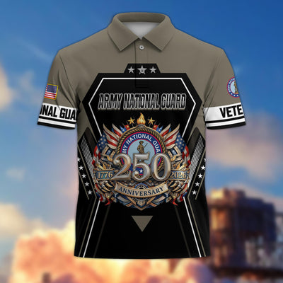 Premium America 250th Anniversary US Veteran Polo Shirt, Gifts For U.S. Veterans, Gifts For Independence Day, Veterans Day